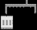La cuisine et le couloir du rez-de-chaussée (vue d'ensemble RB)