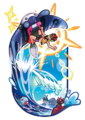 Artwork du Surf Démanta pour Pokémon Ultra-Soleil et Ultra-Lune.