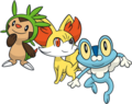 Artwork avec Marisson et Grenousse pour le Pokémon Global Link.