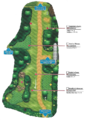 Plan de la Route 6 dans Pokémon Soleil et Lune.