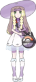 Artwork de Lilie pour Pokémon Soleil et Lune.
