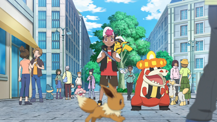 Fichier:LH112 - Goinfrex, Cupcanaille, Évoli, Pachirisu et Couafarel d'un Dresseur.png