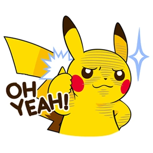 Fichier:Sticker Pikachu Oh yeah - GO.png