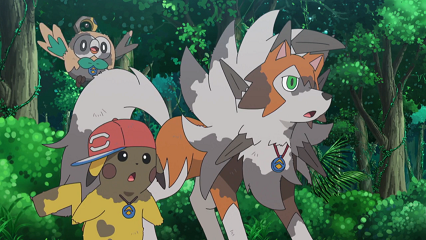 Fichier:SL125 - Meltan, Brindibou, Pikachu et Lougaroc de Sacha.png