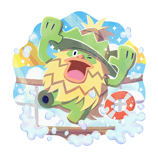 Fichier:Sticker Toujours en avant (Ludicolo) - GO.png