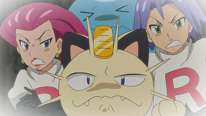 Fichier:LV054 - Miaouss de la Team Rocket et Qulbutoké de Jessie (Flash-back).png