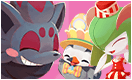 Icône Livraison Zorua, Étourmi Œufs colorés et Kirlia Serveur rétro CM.png