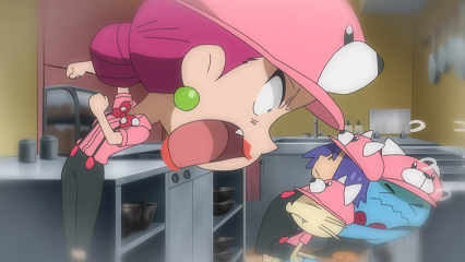 Fichier:SL131 - Miaouss de la Team Rocket et Qulbutoké de Jessie (Flash-back).png