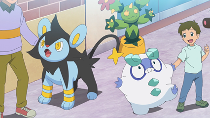 Fichier:LH008 - Luxio et Maracachi d'un Dresseur.png