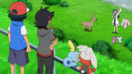 Fichier:LV035 - Cerfrousse, Nidoran♂, Nidoran♀ et Noeunoeuf de Goh.png