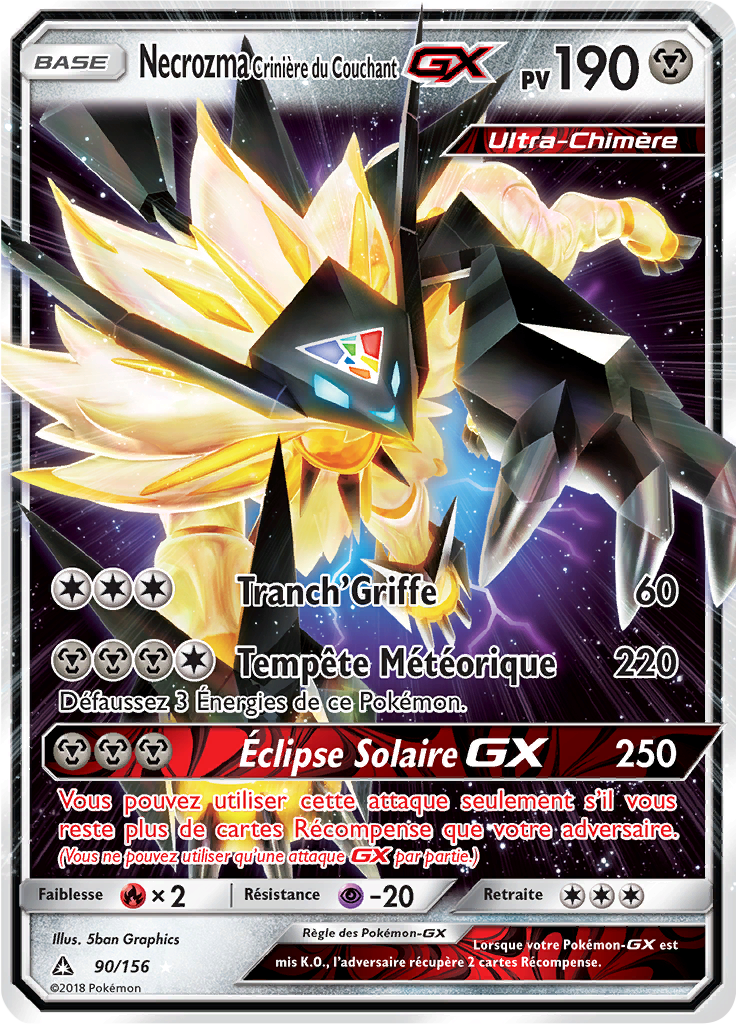 Necrozma Crinière du Couchant-GX (Soleil et Lune Ultra-Prisme 90)