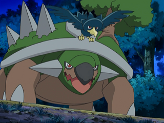 Fichier:DP100 - Torterra et Cornèbre de Paul (Flash-back).png