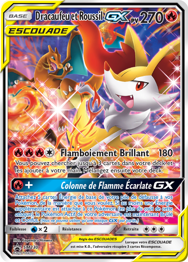 Dracaufeu et Roussil-GX (Promo SM 230)