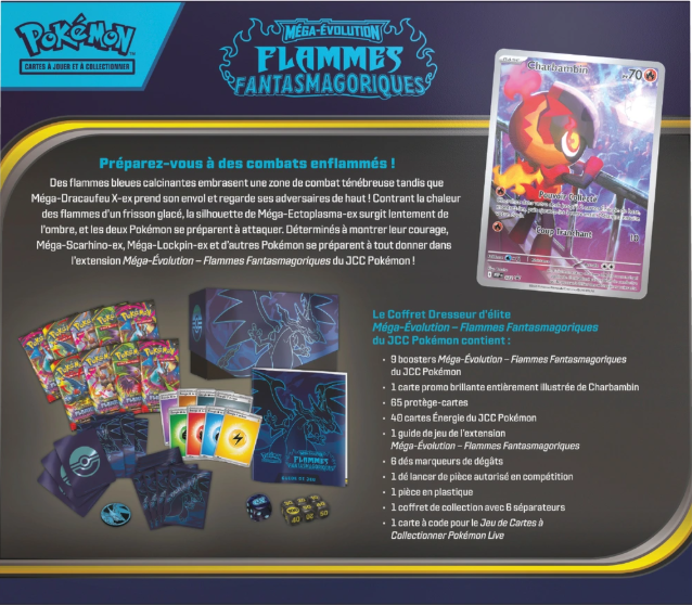 Fichier:Coffret Dresseur d'élite Méga-Évolution Flammes Fantasmagoriques Verso.png