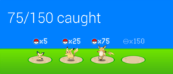75 Pokémon capturés