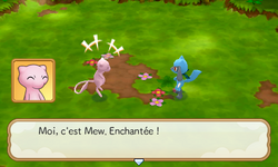 …mais en se retournant, Mew se présente devant le joueur.