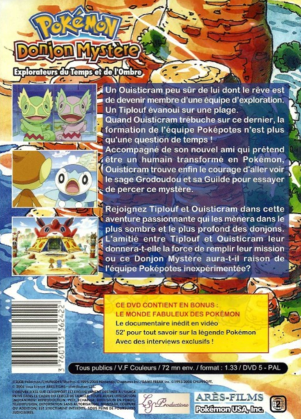 Fichier:Pokémon Donjon Mystère Explorateurs du Temps et de l'Ombre DVD verso.png