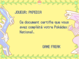 Pokédex National (capture d'écran DP)