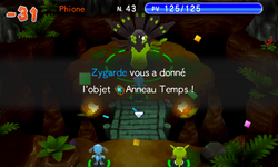 Zygarde leur donne ainsi l'Anneau Temps, et se « connecte » ensuite à l'équipe.