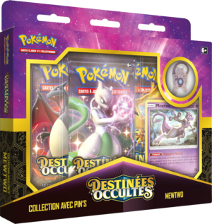 Collection avec pin's Destinées Occultes Mewtwo.png
