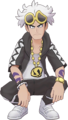 La tenue canonique de Guzma pour Pokémon Masters EX.