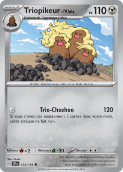 Triopikeur d'Alola (Écarlate et Violet Étincelles Déferlantes 123)