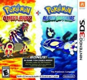 Jaquette de Pokémon Rubis Oméga + Saphir Alpha (Bonus Potion, anglais).jpg
