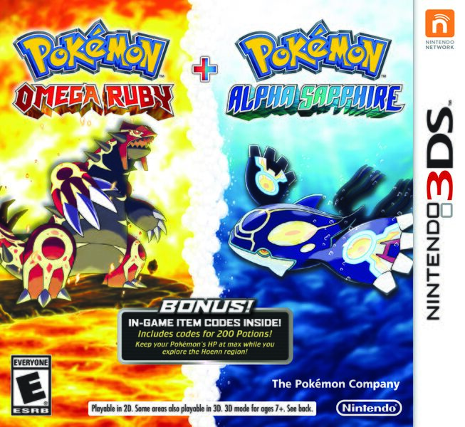 Fichier:Jaquette de Pokémon Rubis Oméga + Saphir Alpha (Bonus Potion, anglais).jpg