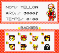 La carte Dresseur dans Pokémon Jaune