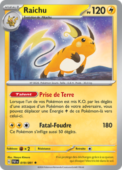 Raichu (Écarlate et Violet Destinées de Paldea 019)