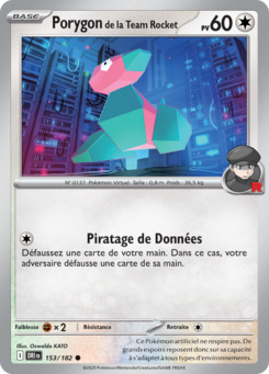 Porygon de la Team Rocket (Écarlate et Violet Rivalités Destinées 153)
