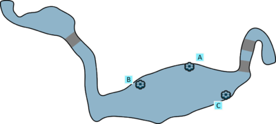 Localisation des antres du Sentier Blanche-Cime