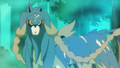 Zacian dans Pokémon, la série sous sa forme Héros Aguerri…
