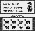 La carte Dresseur dans Pokémon Rouge et Bleu