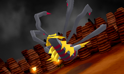 Giratina met au défi le joueur.