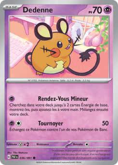 Dedenne (Écarlate et Violet Destinées de Paldea 036)