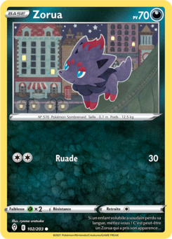 Zorua (Épée et Bouclier Évolution Céleste 102)