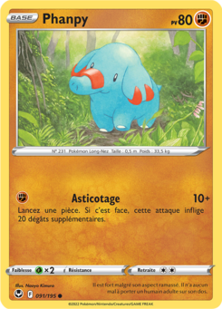 Phanpy (Épée et Bouclier Tempête Argentée 091)