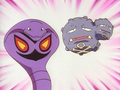 Arbok (de Jessie) et Smogogo (de James)