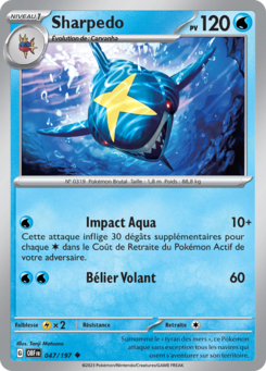Sharpedo (Écarlate et Violet Flammes Obsidiennes 047)