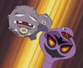 Smogogo (de James) et Arbok (de Jessie)