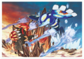 Groudon et Kyogre de Pokémon Rubis Oméga et Saphir Alpha