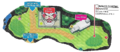 Plan de la Route 16 dans Pokémon Soleil et Lune.