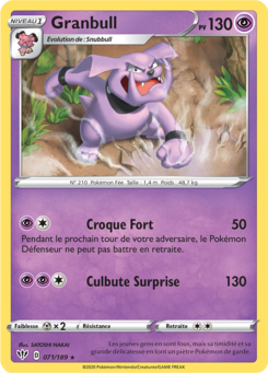 Granbull (Épée et Bouclier Ténèbres Embrasées 071)