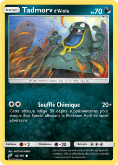 Tadmorv d'Alola (Soleil et Lune Duo de Choc 83)
