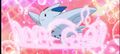 Togekiss apparaît avec le Sceau trait.