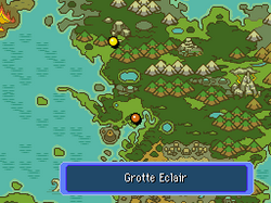 La Grotte Eclair sur la carte.