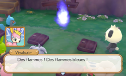 …des flammes bleues font alors leur apparition et encerclent le groupe.