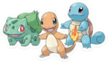 Les 3 Pokémon de départ à Kanto