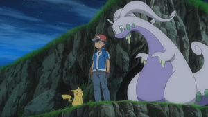 XY126 - Pikachu et Muplodocus de Sacha (Flash-back).png